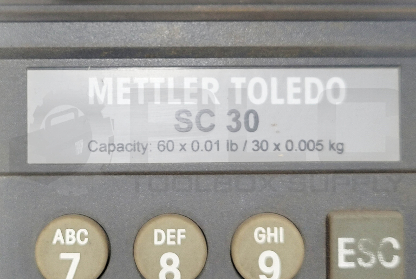 METTLER TOLEDO SC SCALE SC 30 60LB CAPACITY 24VDC