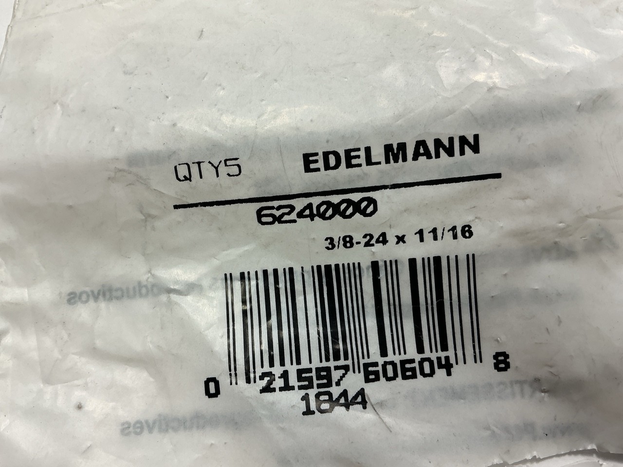 (5) Edelmann 624000 Grease Fittings 3/8″-24 Standard Thread X 11/16″ Long