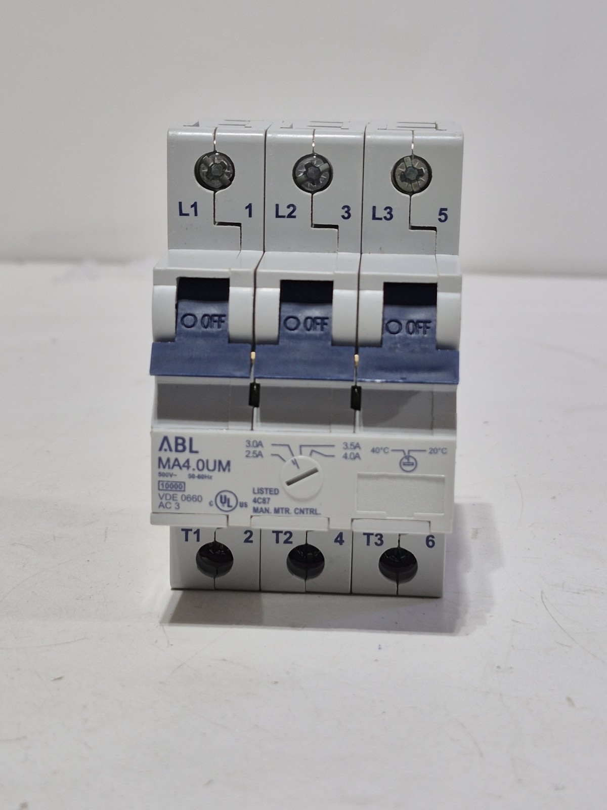 Altech Corp Motor Protection Device MA4.0UM 4.0A 277/480V 3 Phase
