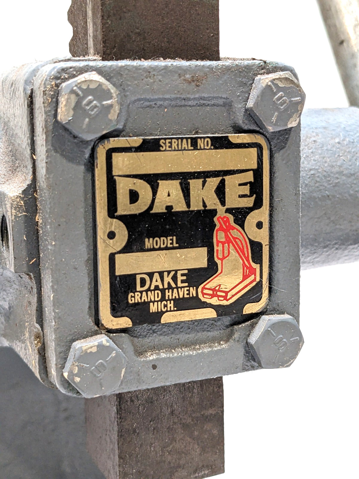 DAKE 1 Ton Arbor Press Model X USA Made Heavy Duty Bench Press Tool