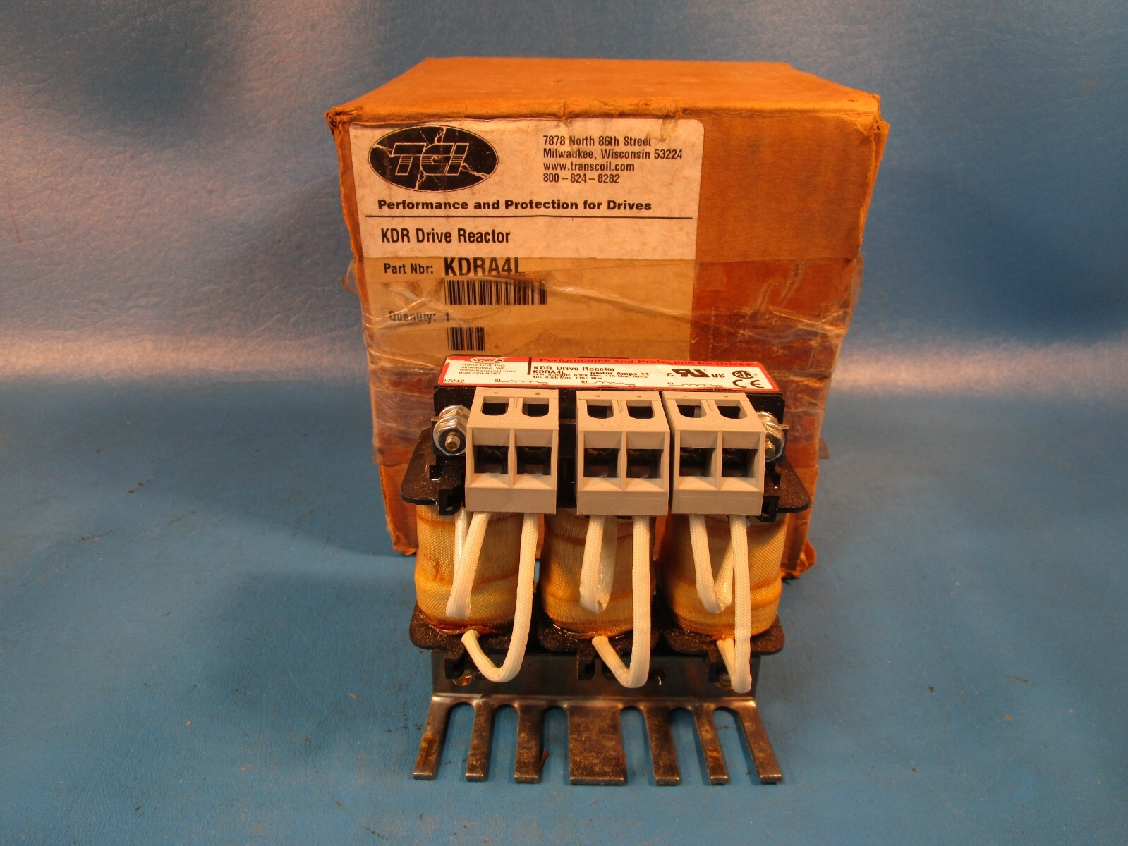 TCI KDRA4L, KDR Drive Reactor, 3PH 50/60 Hz, 600 V