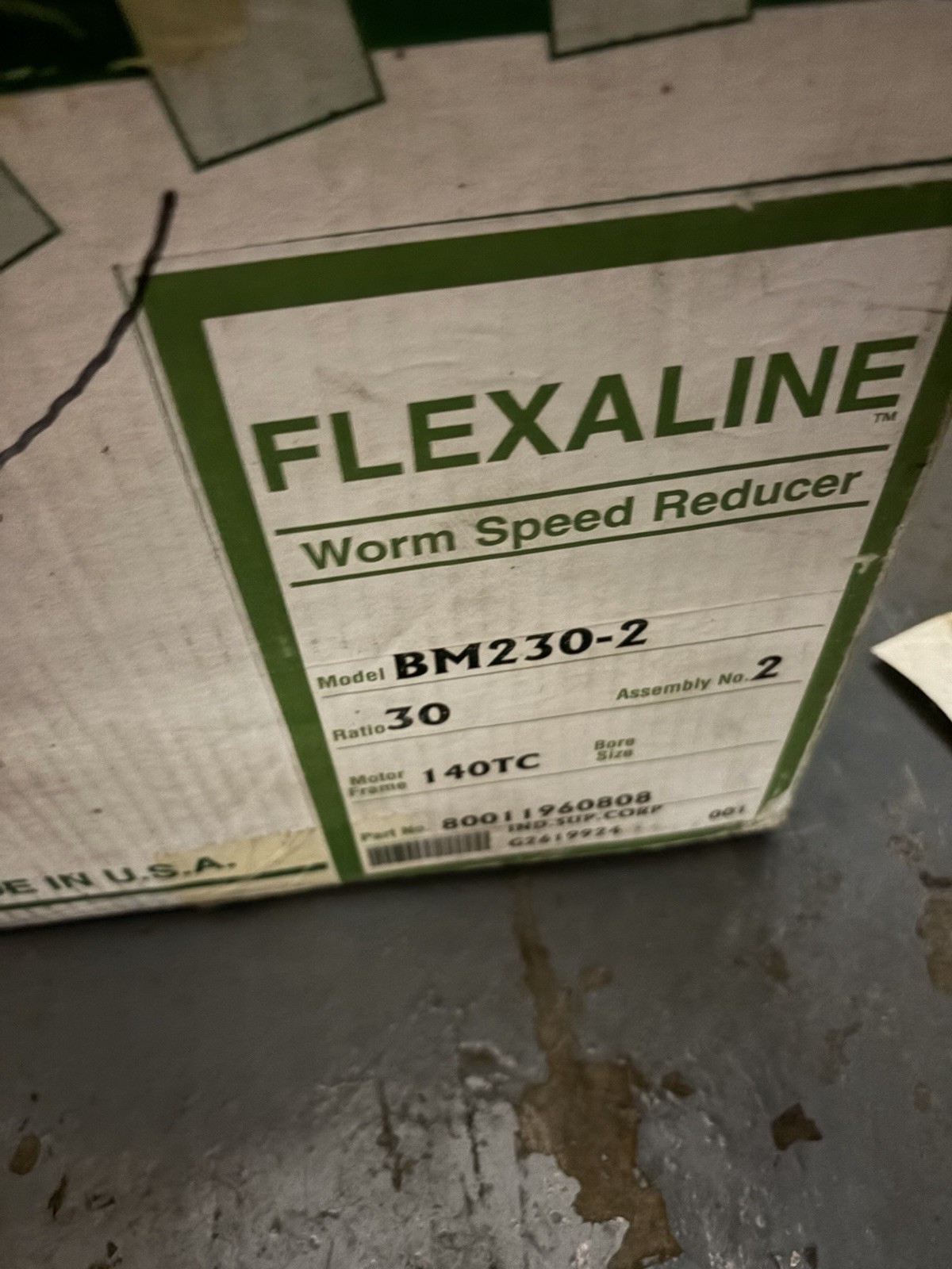 NEW GROVE GEAR BM230-2 FLEXALINE WORM SPEED REDUCER