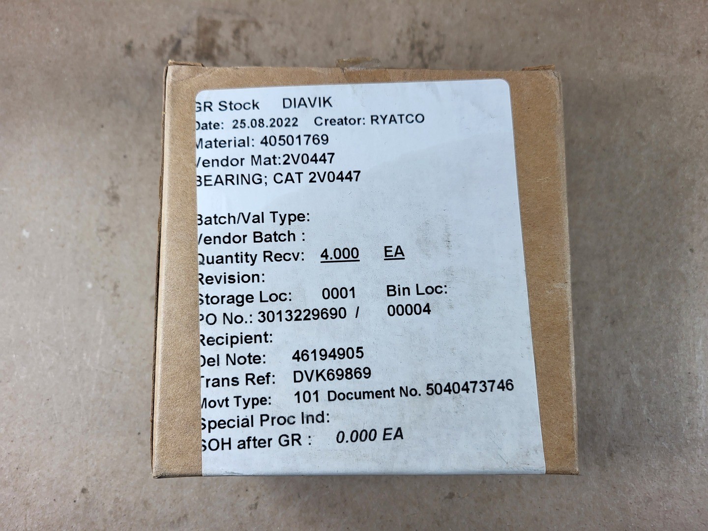 SURPLUS NEW 2022 Caterpillar 2V-0447 Sleeve Bearing , 102mmx120mmx63mm – Parts