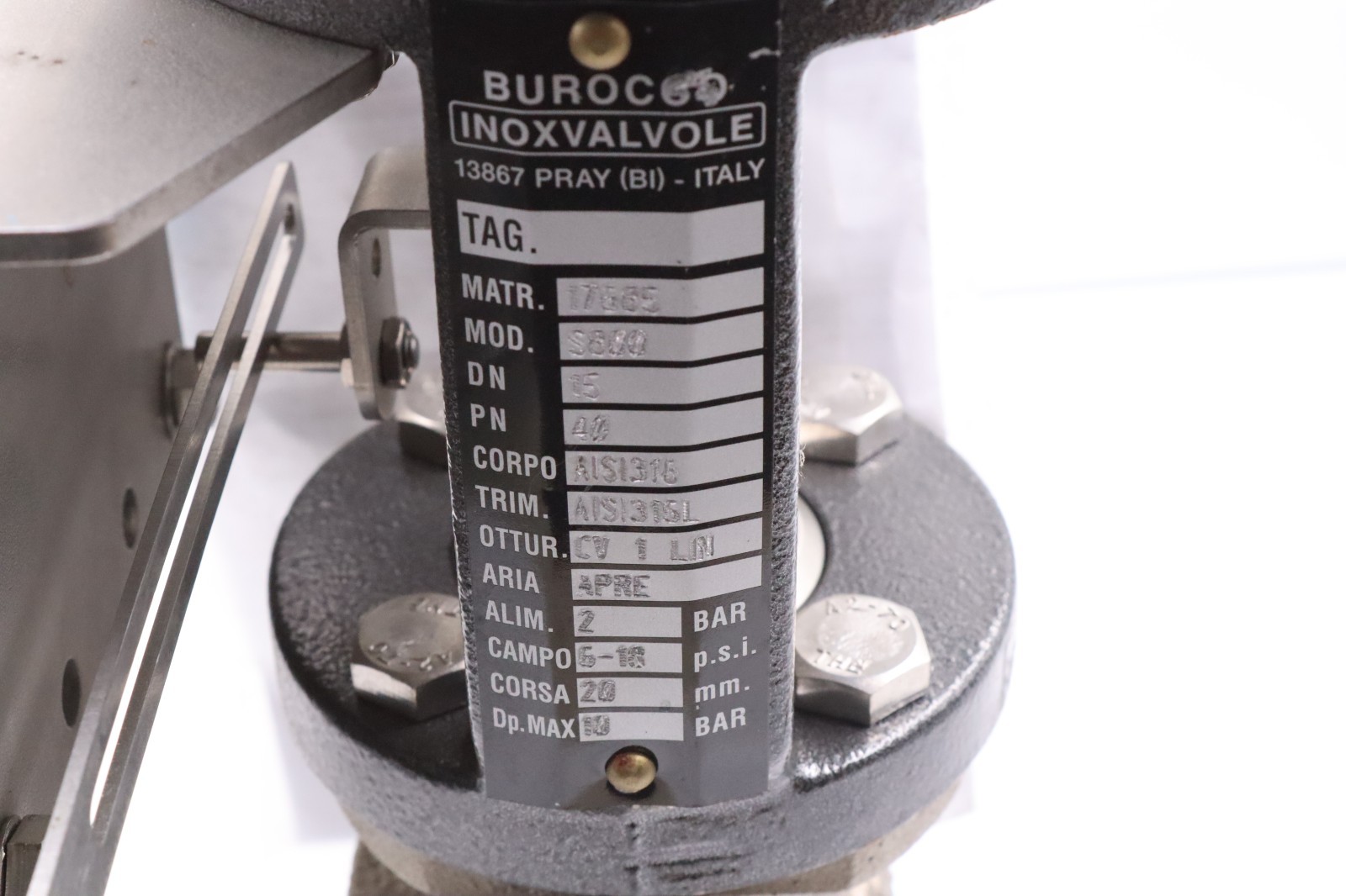 BUROCCO INOXVALVOLE S800 DN 15 PN 40 SMC IP800-030-X14 made in Japan