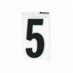 BRADY 3010-5 Number Label 3″ B-309 Vinyl High-Intensity Reflective Black/Green