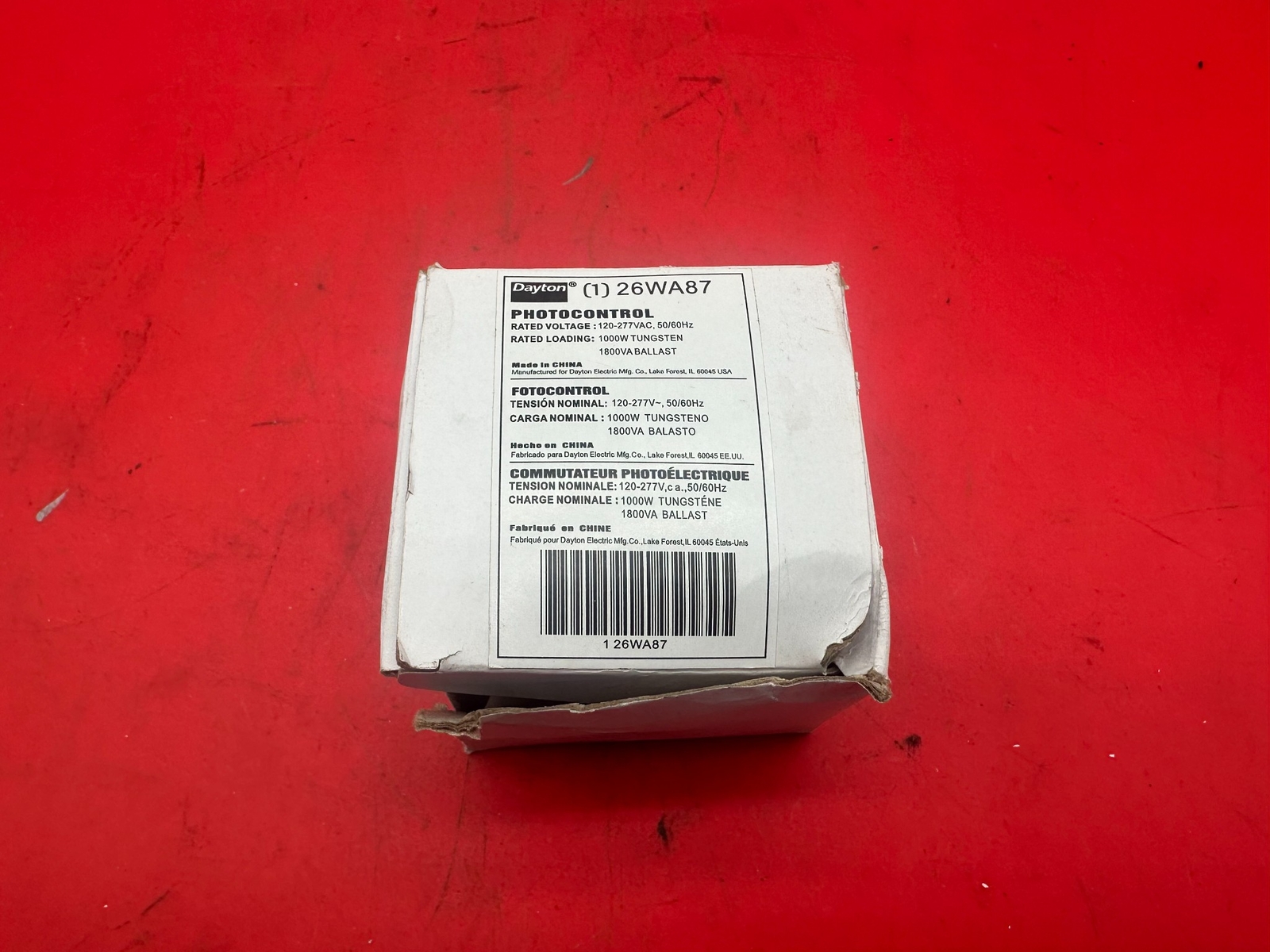 Dayton 26WA87 Photocontrol: 120 to 277V AC 1,000 W Max Watt 8.3 A Max Amps 10-20