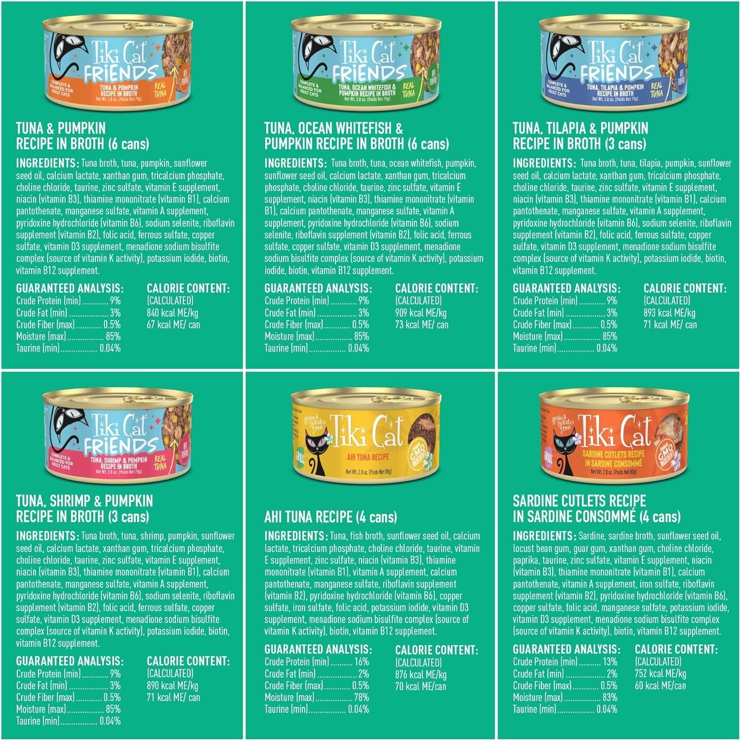 Tiki Cat Seafood Selects Wet Cat Food Mega Pack, 2.8 oz Can (36 Count)