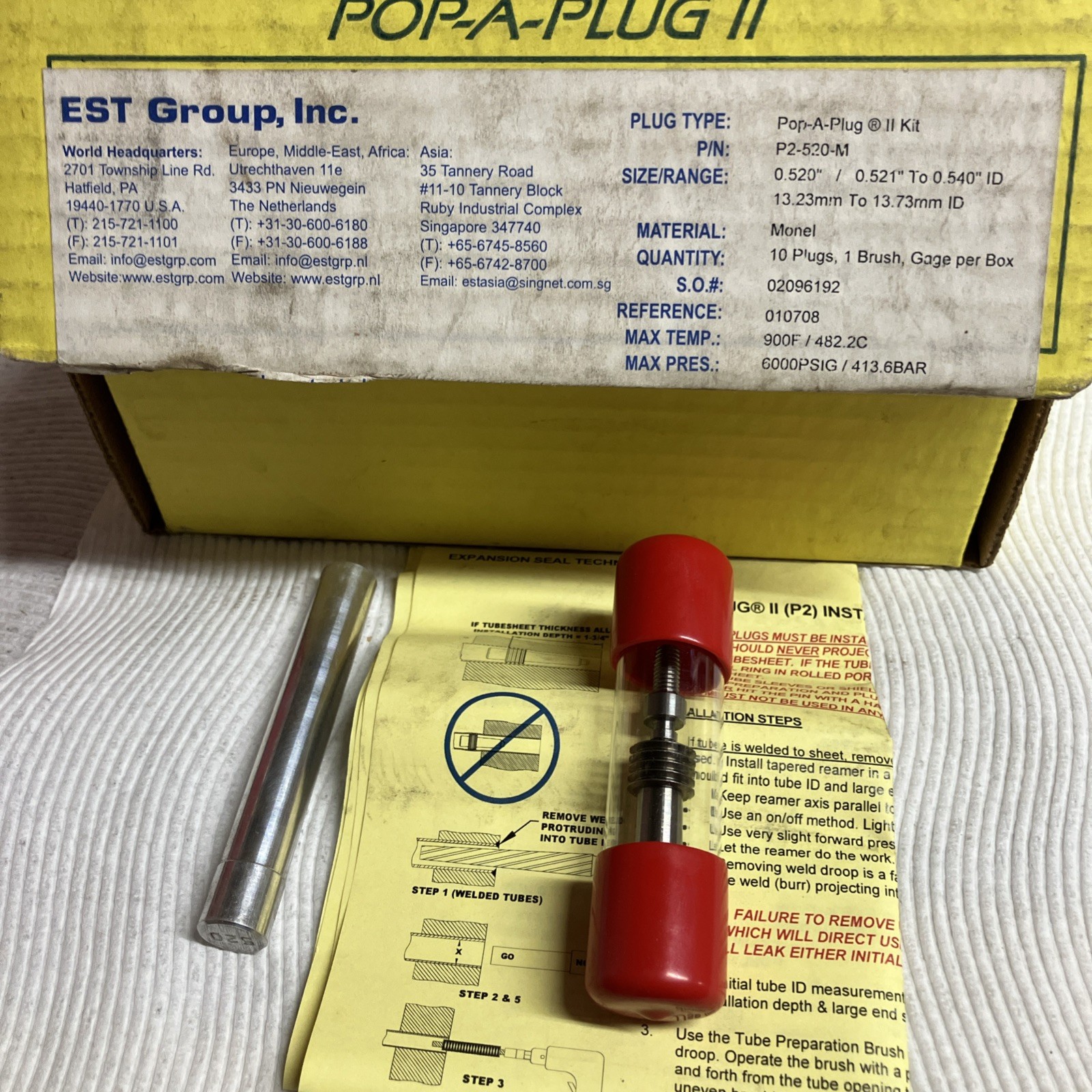 POP-A-PLUG II KIT P2-520-M NEW Old Stock No Brush