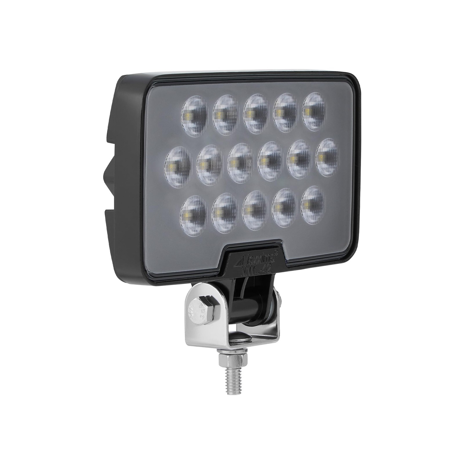 Maxxima MWL-42 Rectangular 16 LED Black Work Light, 2100 Rectangular,
