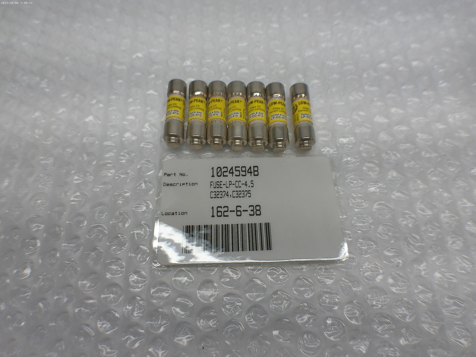 BUSSMANN LP-CC-4-1/2 FUSE LOT OF 7 NSNP