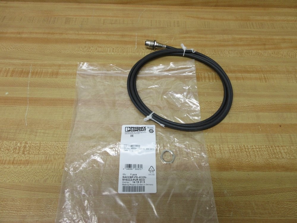 Phoenix Contact SACCBP-FS-4CON-M16/2,0-PUR SCO Single End Cable (Pack of 3)