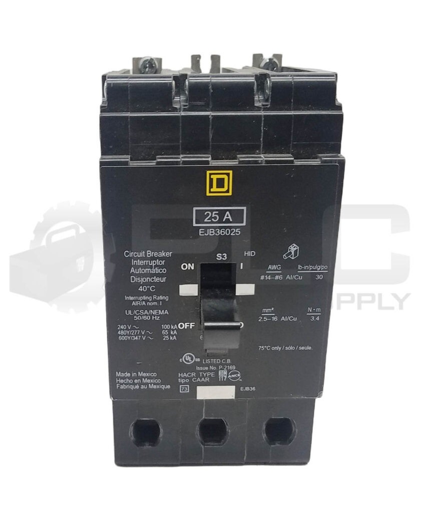 SQUARE D EJB36025 CIRCUIT BREAKER 25AMP 3P