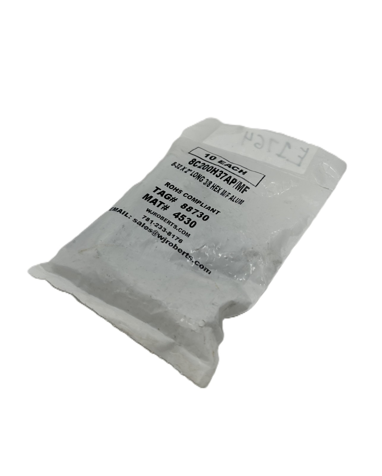 WJ Roberts 8C200H37AP/MF 8-32×2″ Long 3/8 Hex M/F Aluminum – Lot of 10