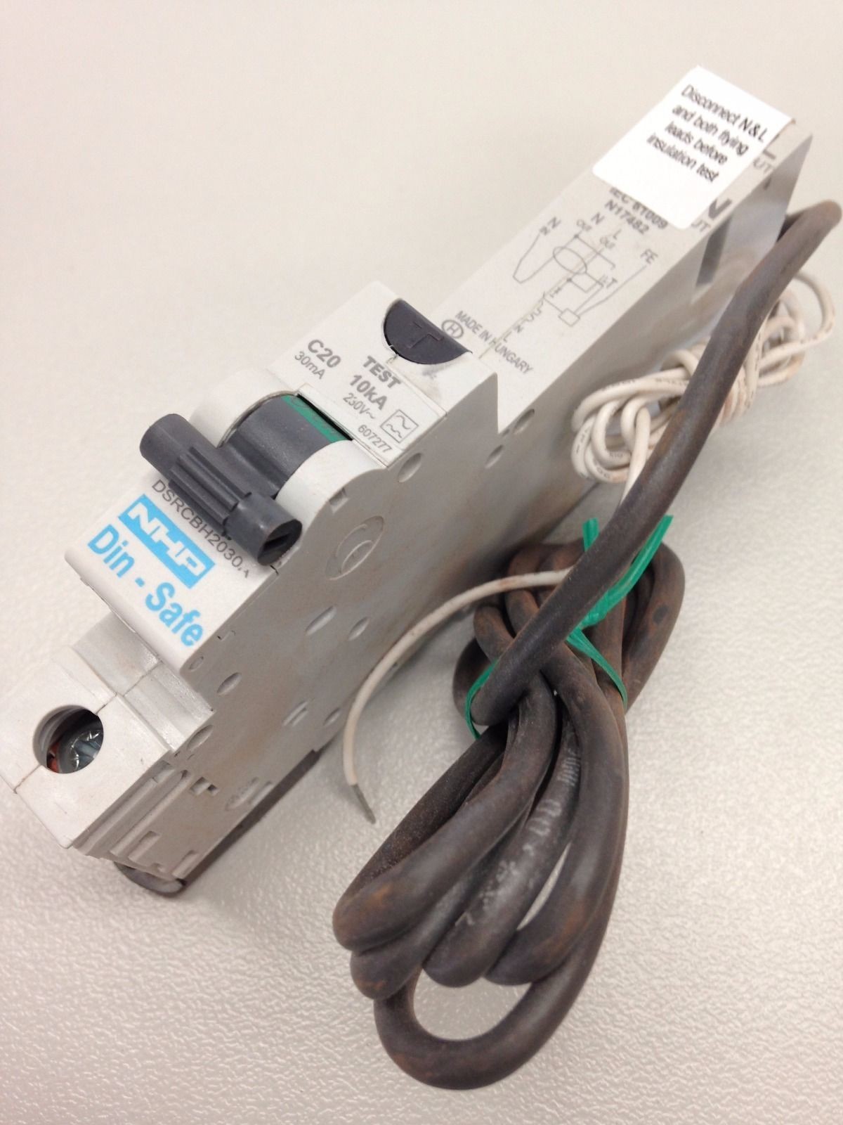 NHP TERASAKI DSRCBH2030A 20A 10kA Din-Safe RCBO C20 RCD
