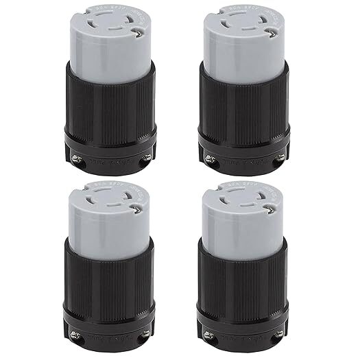 4-Pack OCSParts NEMA L15-30R Locking Connector Plug | 250V – 30A
