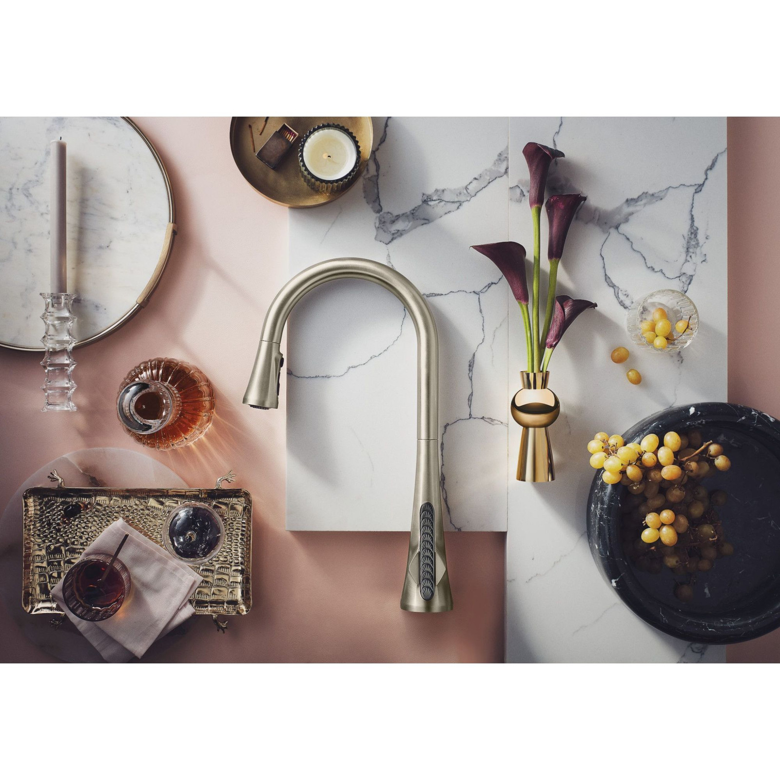 Moen S7235SRS Sinema Pull Down Kitchen Faucet, Spot Resist Stainless