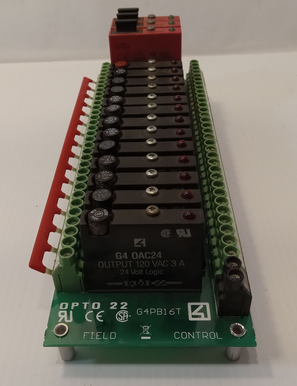 1 USED OPTO 22 G4PB16T CONTROL BOARD W/ G4 OAC24/ 70G-ODC24 MODS **MAKE OFFER**