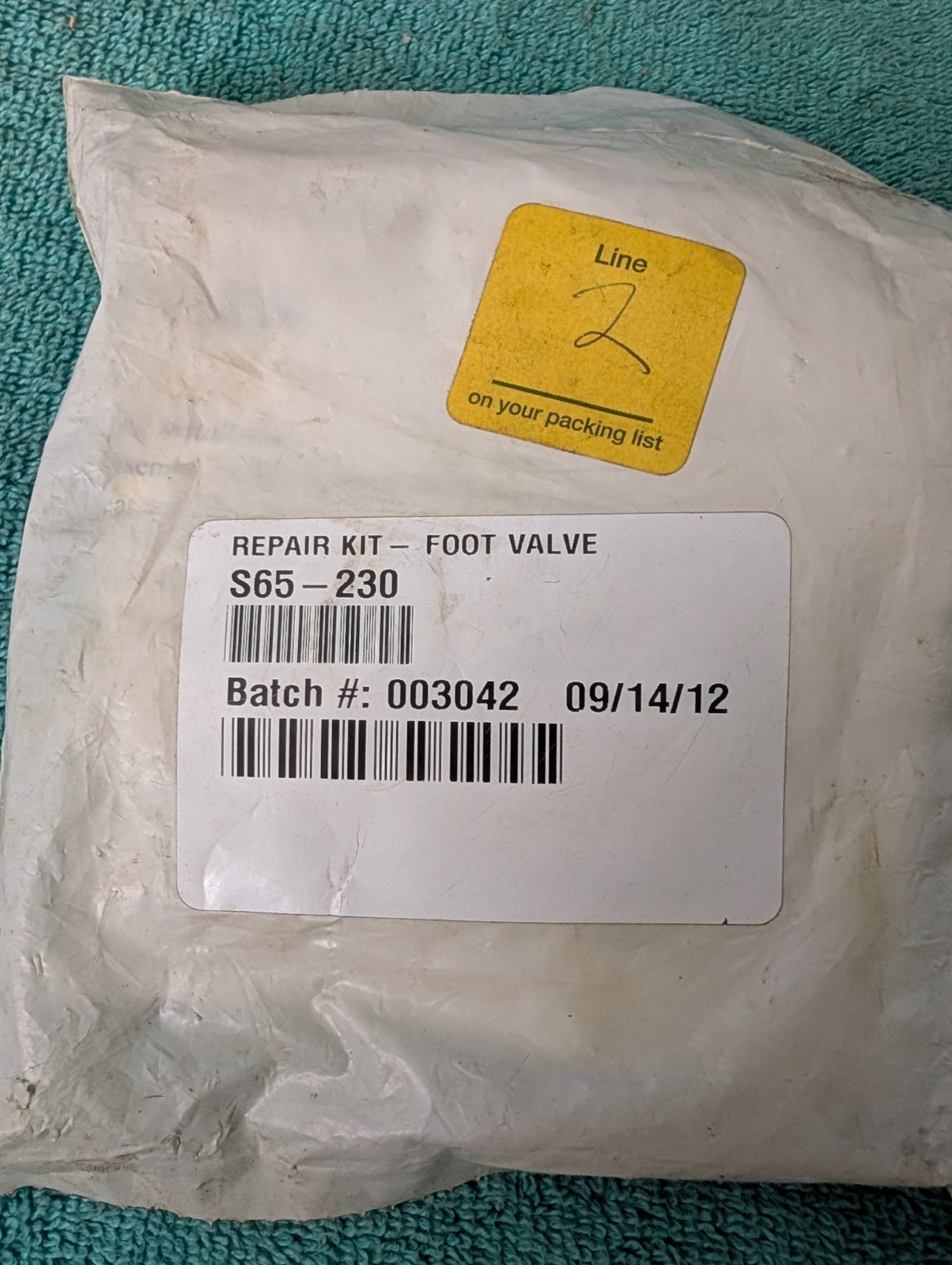 Bradley Foot Valve Repair Kit S65-230 Fountain Water Control Drink Wash Tub New