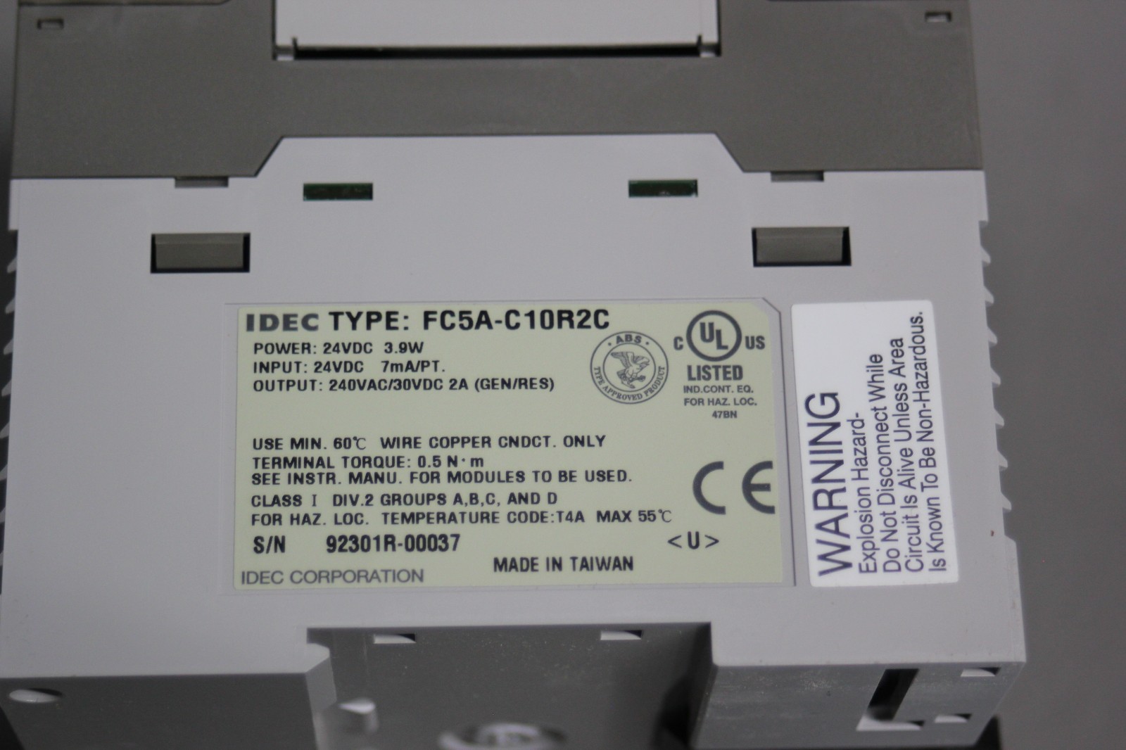 NEW IDEC MICROSMART PLC FC5A-C10R2C