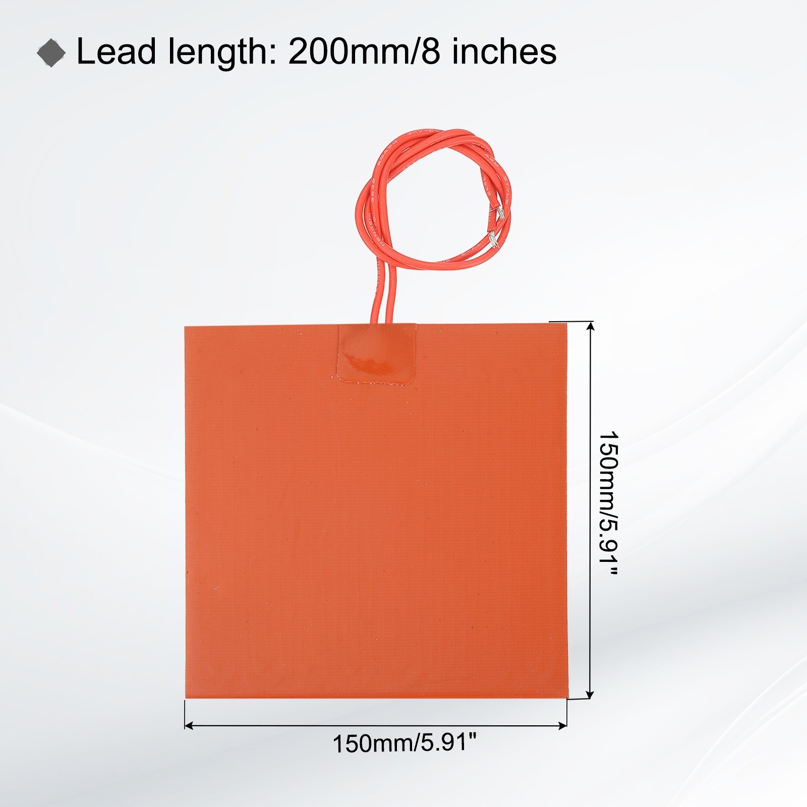 Silicone Heating Pad 12V 150W Heater Film Plate 150mmx150mm Heater Mat