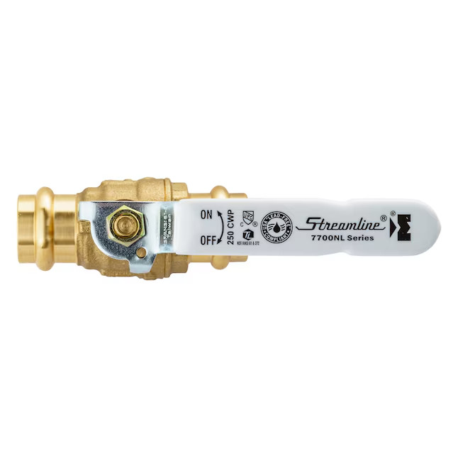 Streamline 7700NL Ball Valve Brass Full Port Ball Valve – Brand New 3/4″