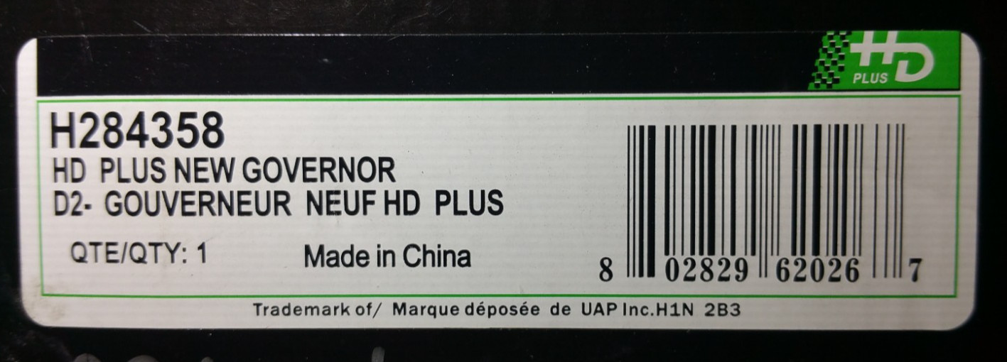 Genuine HD Plus H284358 Air Brake Compressor HD Plug Governor