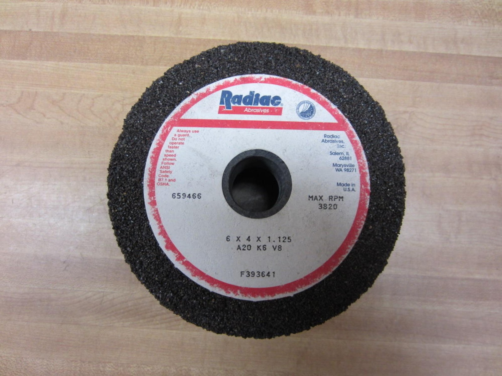 Radiac Abrasives A20 K6 V8 Grinding Wheel A20K6V8