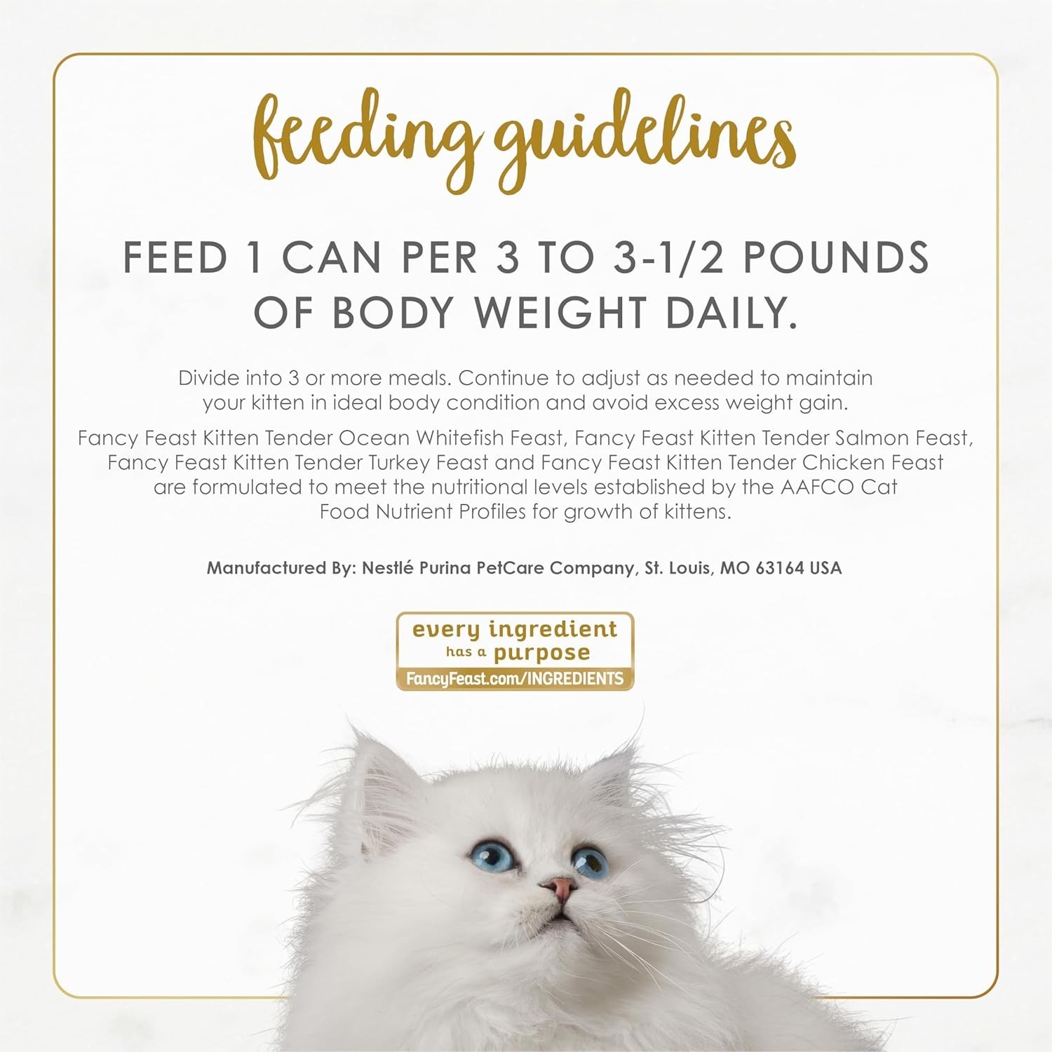 3 Pack Fancy Feast Kitten Grain Free Pate Wet Cat Food 3 oz 24 Ct Variety Pack