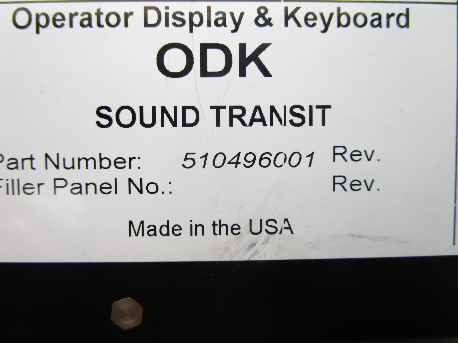 Luminator 510496001 MAX 2000 ODK Destination Sign Operator Display Keyboard