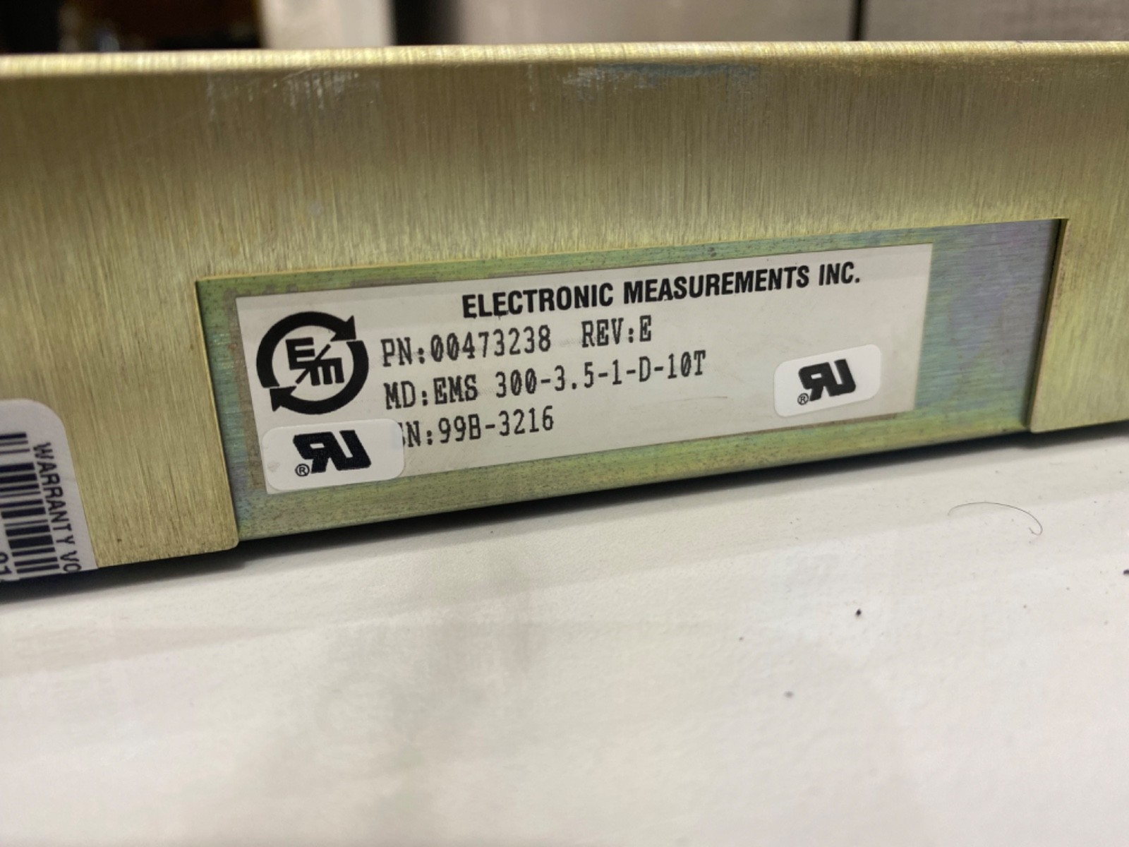 Electronic Measurement EMS 300-3.5 EMS Power supply PN:00473238 ,EMS 300-3.5-1-D