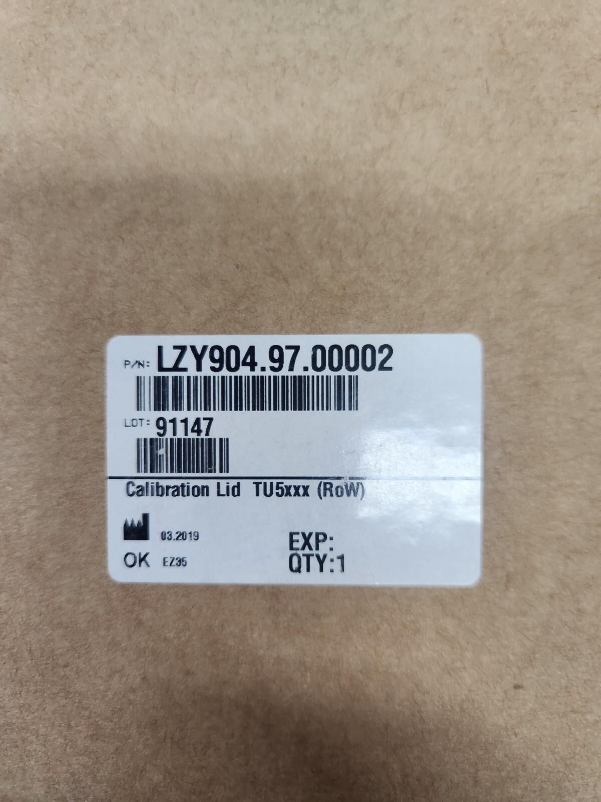 New HACH LZY904.97.00002 calibration lid for tu 5xxx