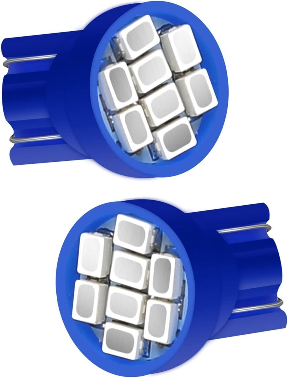 T10 194 168 LED Instrument Gauge Cluster Dashboard Bulbs 10-Pack Blue