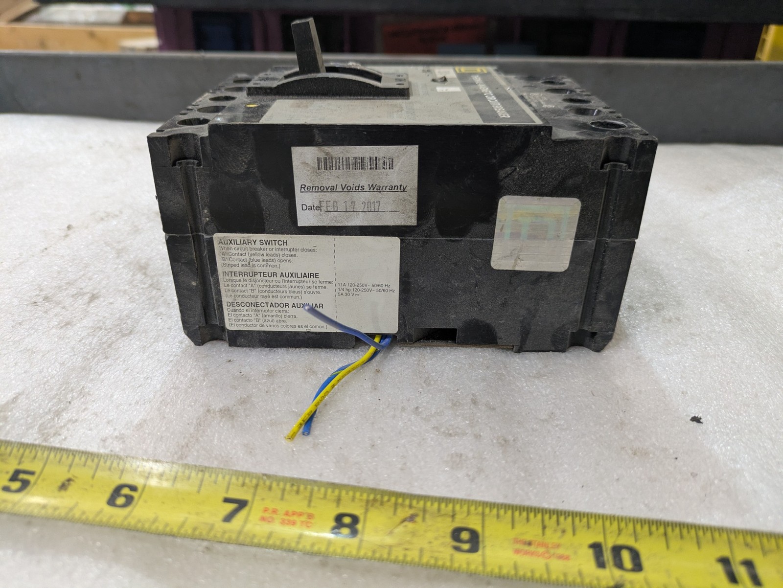 Square D FH36050 50A 600VAC 3-Pole I-Line Thermal Magnetic Circuit Breaker OEM