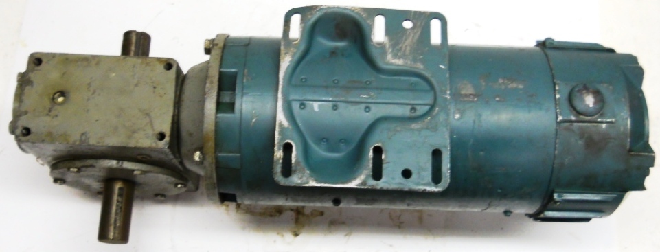 RELIANCE DC MOTOR, T56H1034R-XL, 1.5 HP & HUB CITY GEARBOX MODEL #264