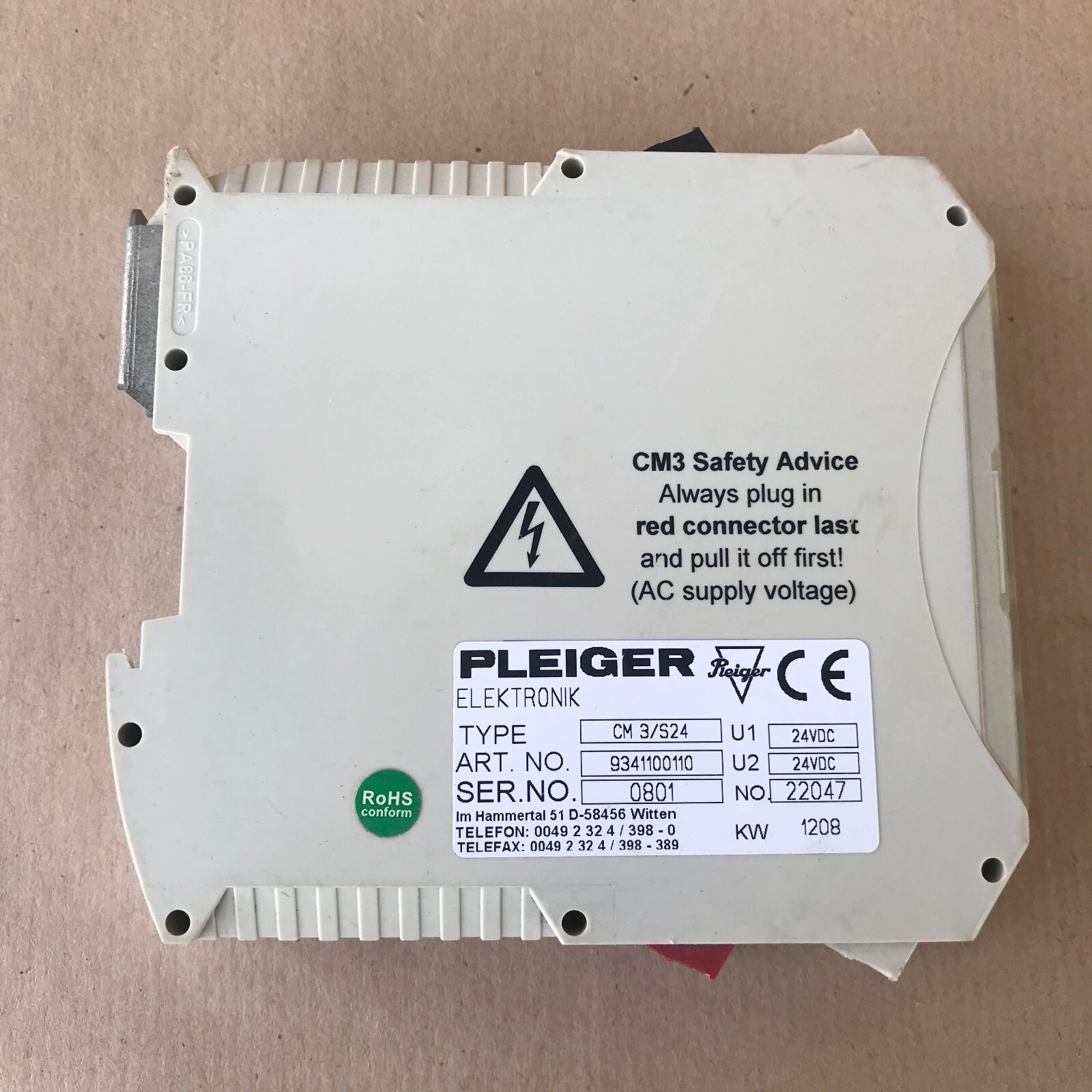 Pleiger CM3/S24 Control Module 9341100110