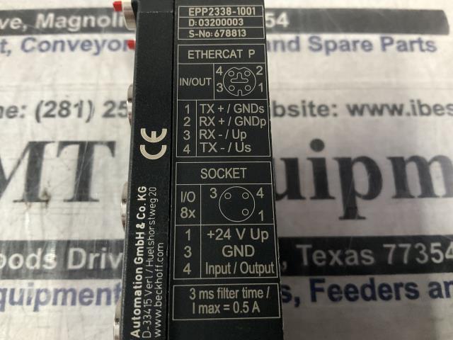Beckhoff EtherCAT 8-Channel I/O Module – EPP2338-1001 w/Warranty