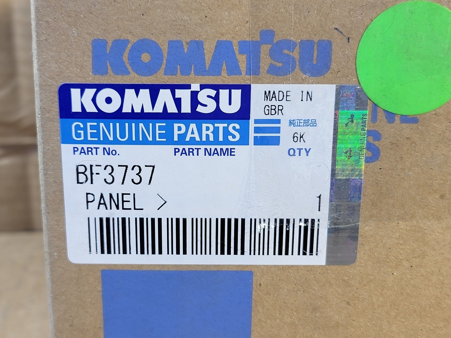 SURPLUS NEW 2022 KOMATSU BF3737 Voltage Panel – Heavy Machinery