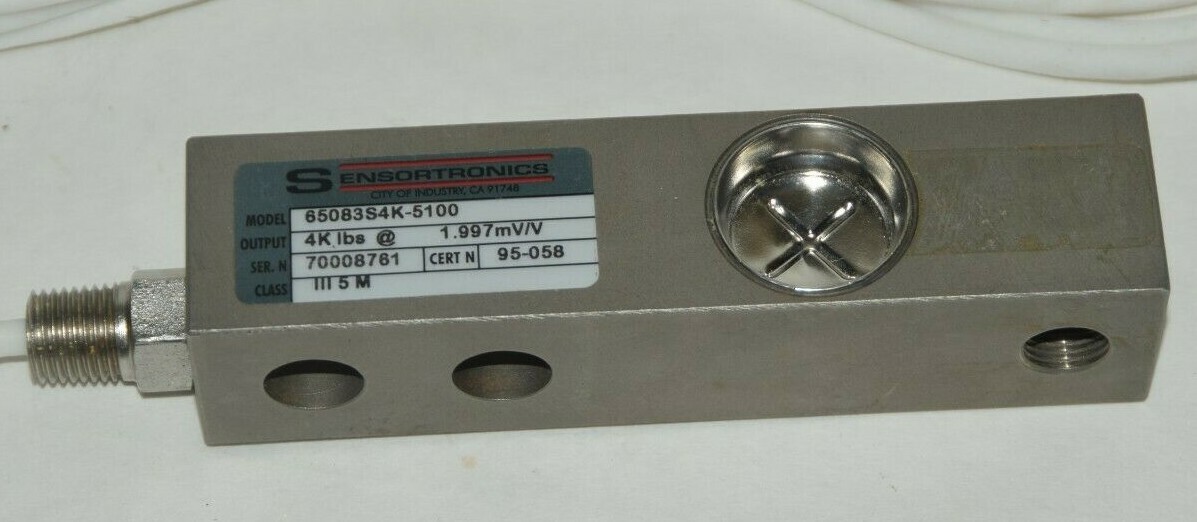 (NEW) SENSORTRONICS 65083S4K-5100 4k lbs @ 1.997mV/V Load Cell