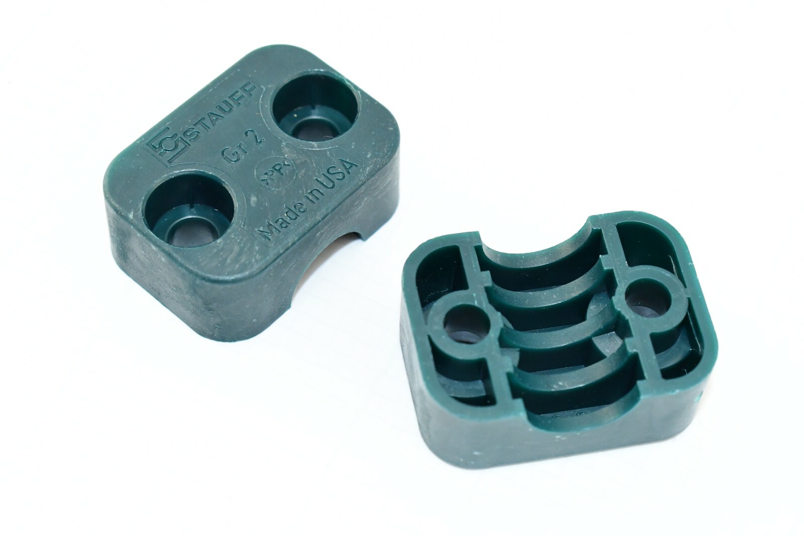 (Pack of 2) – 212.7-PP : Stauff Plastic Clamp Set – 1130005237 – Gr. 2 Green