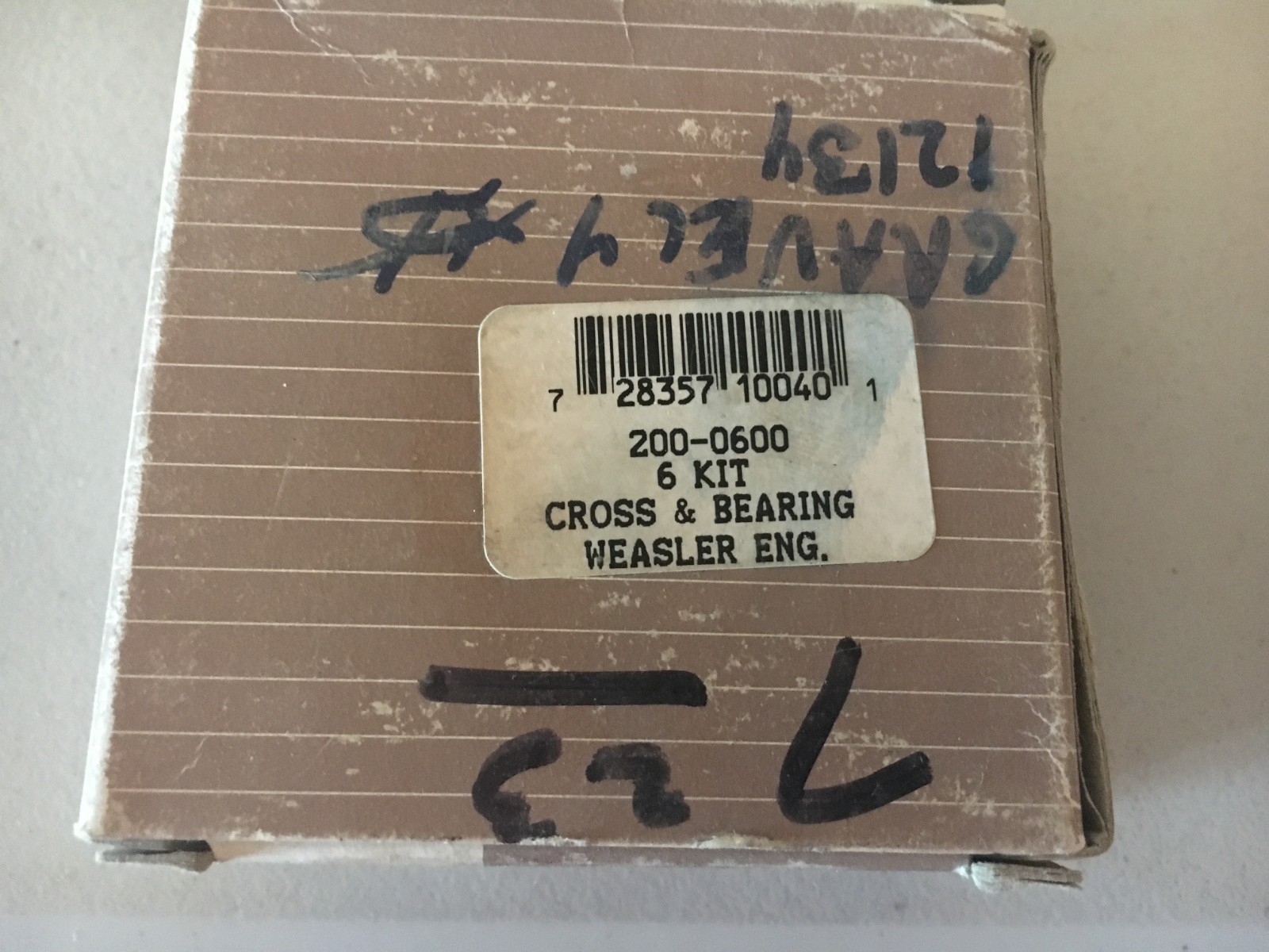 Weasler 6R Universal Joint Cross & Bearing Kit 200-0600 Sealed ~ Gravely 12134