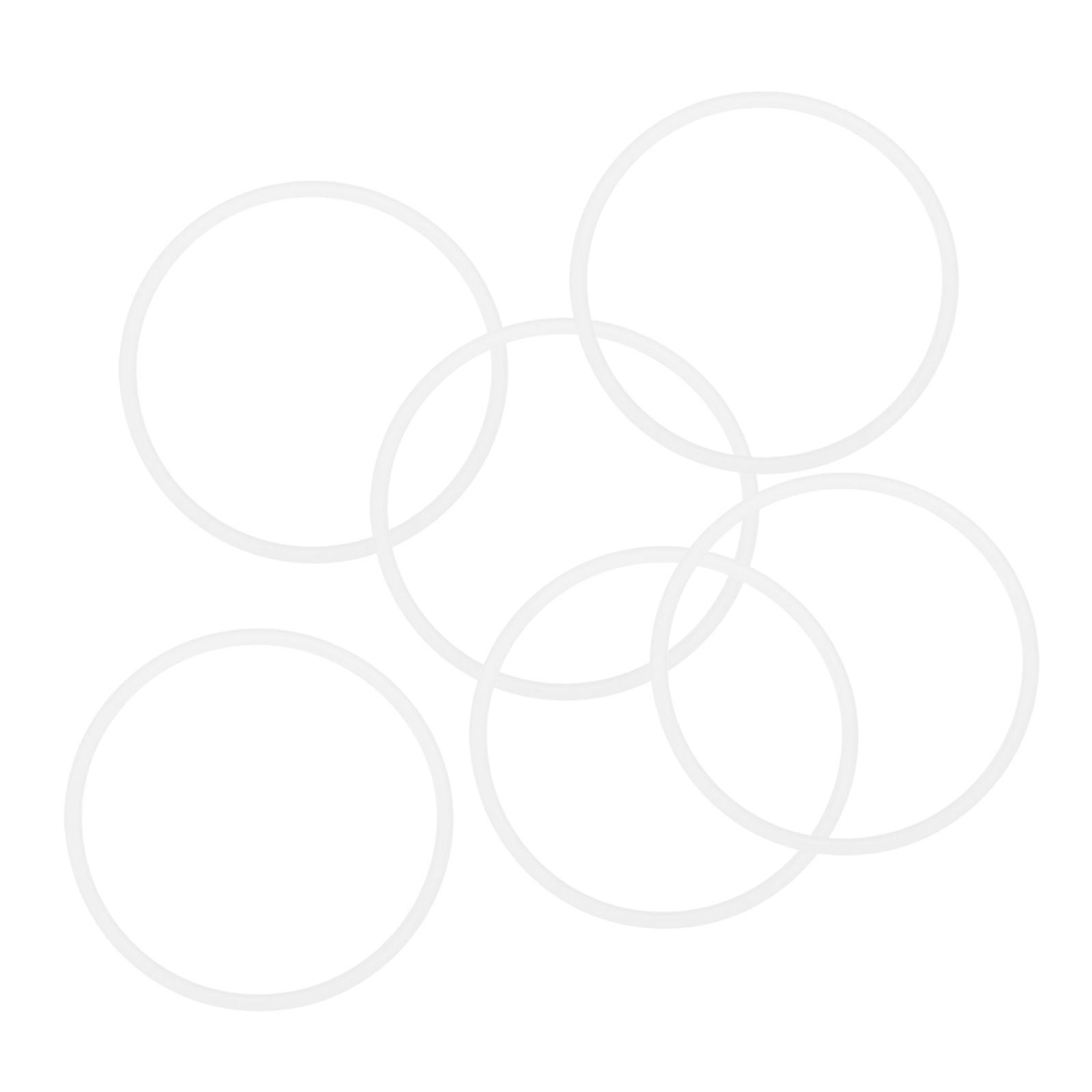 41x45x2mm Oil Gas Seal Tap Washer Gasket Sealing Rings Clear White 6 pc