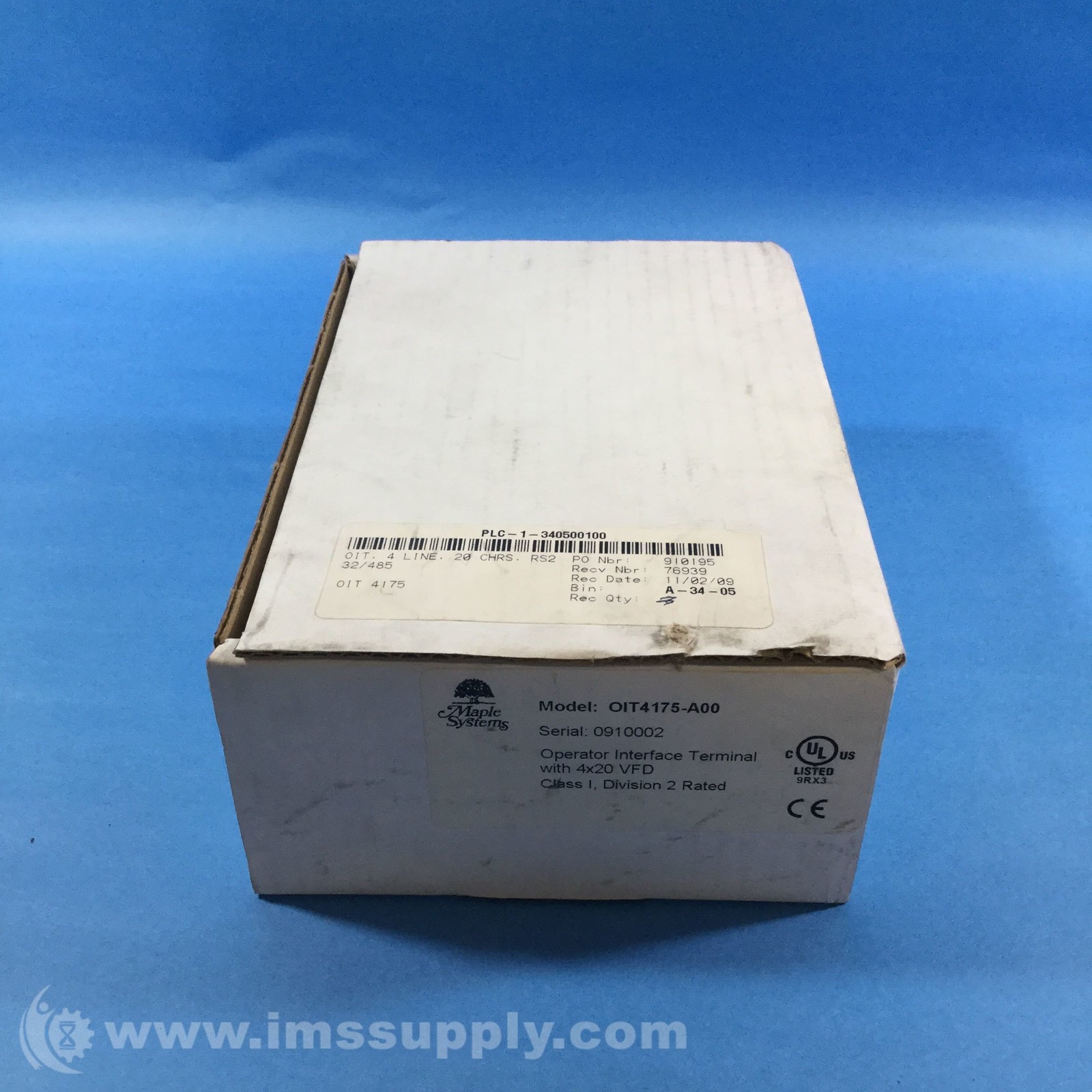 Maple Systems OIT4175-A00 4×20 VFD HMI FNFP