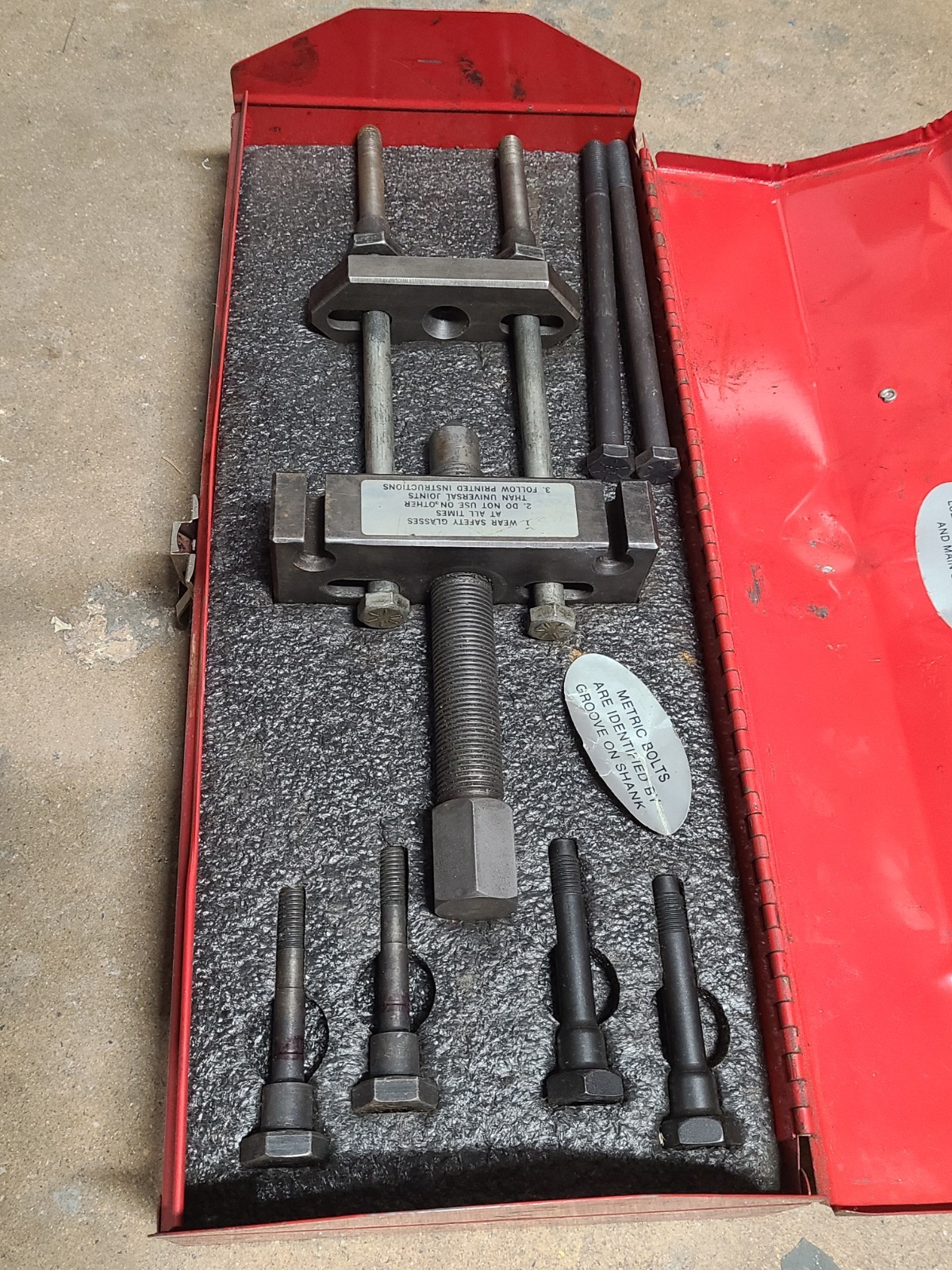 J & J Tool Co U-Joint Puller Universal Joint Kit 2000 USA Made