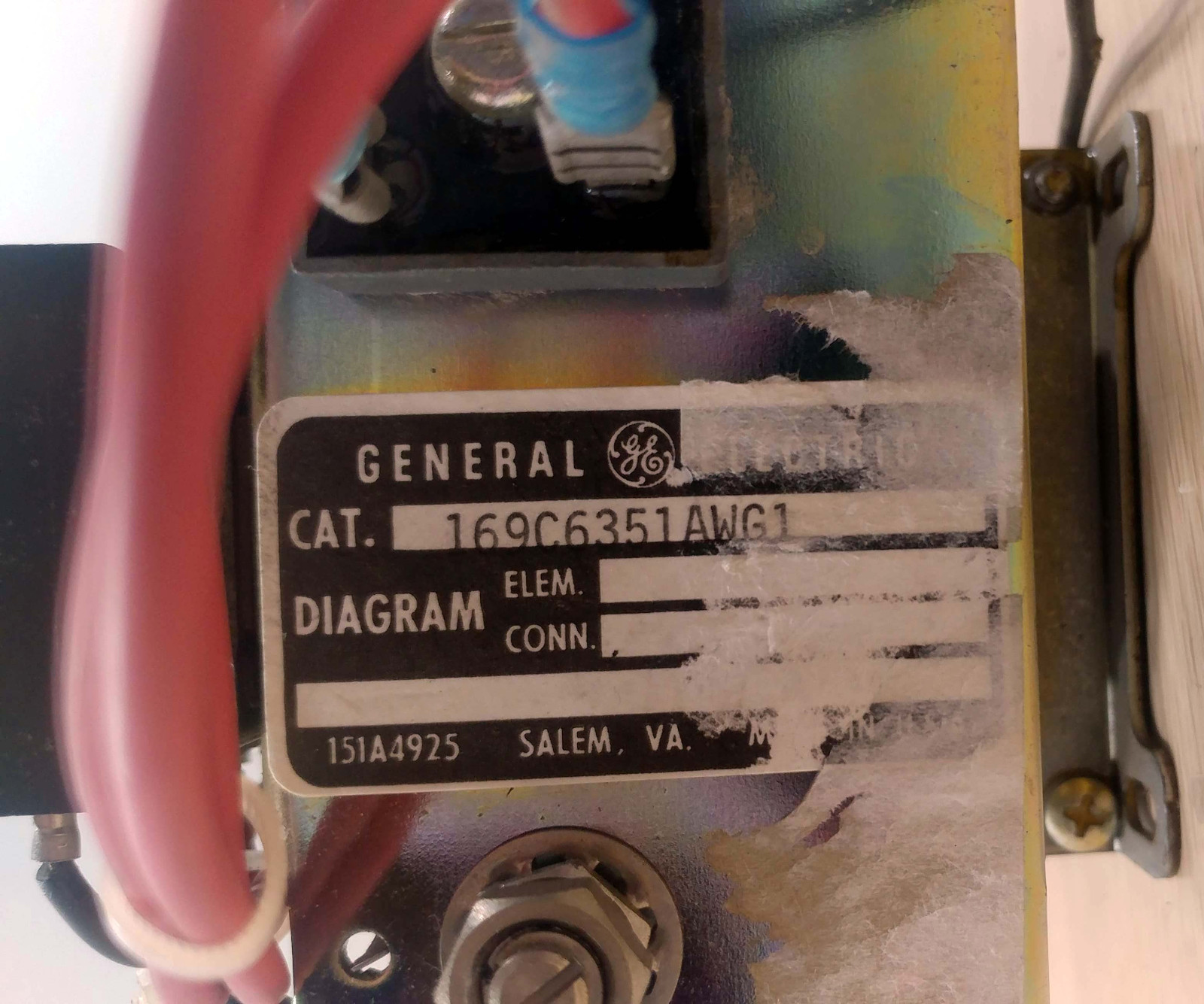 1 USED GE 169C6351AWG1 CT INTERFACE W/ TRANSFORMER ***MAKE OFFER***
