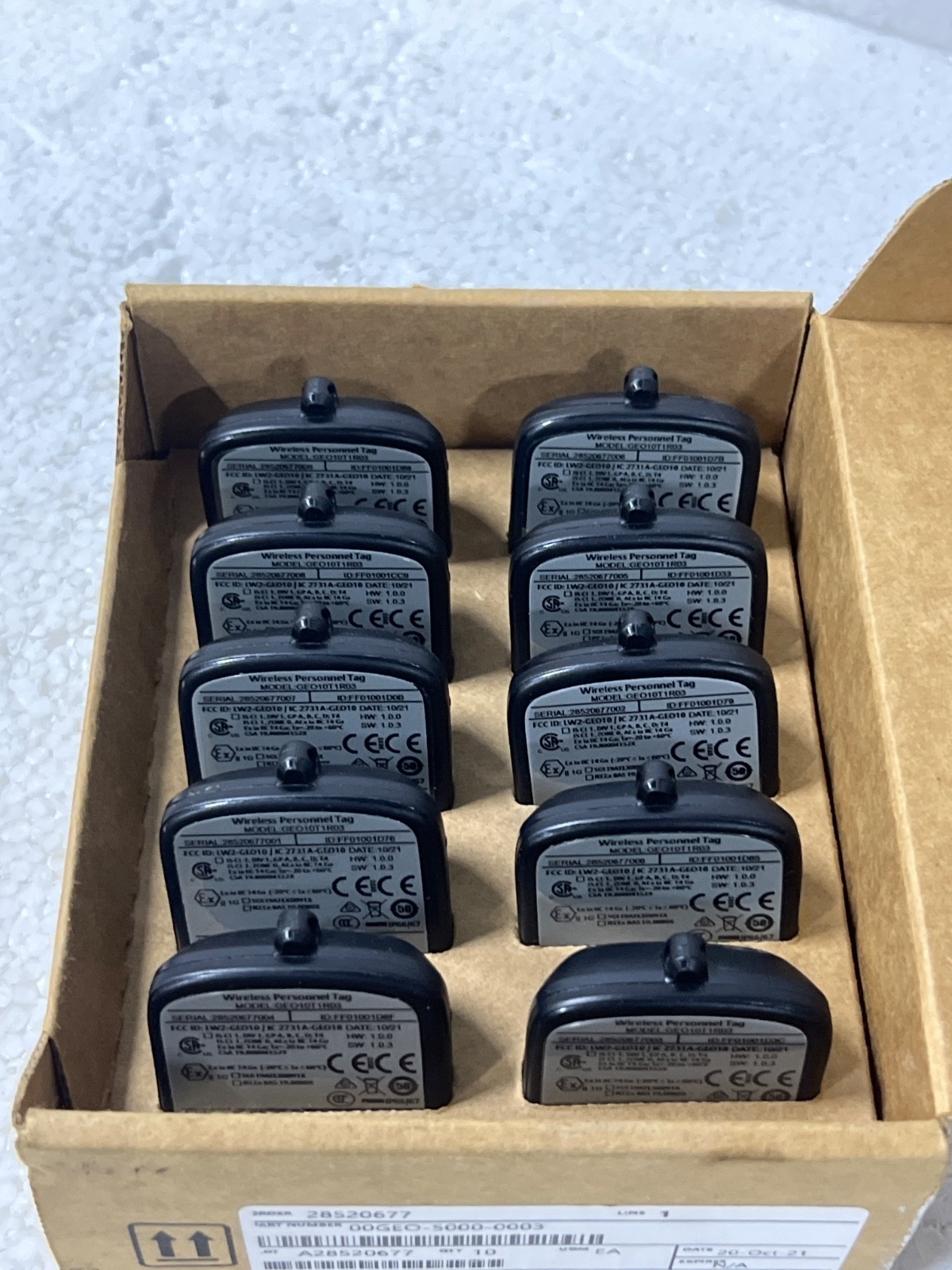 (One Box = 10 Pcs) Emerson GEO10T1R03 Wireless Personnel Tag 00GEO-5000-0003