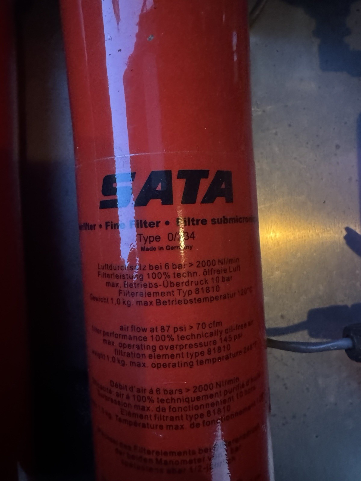 SATA MOBILE SPRAY FILTER SYSTEM +X767 CARBON MONOXIDE MONITOR IN AIR TIGHT CASE
