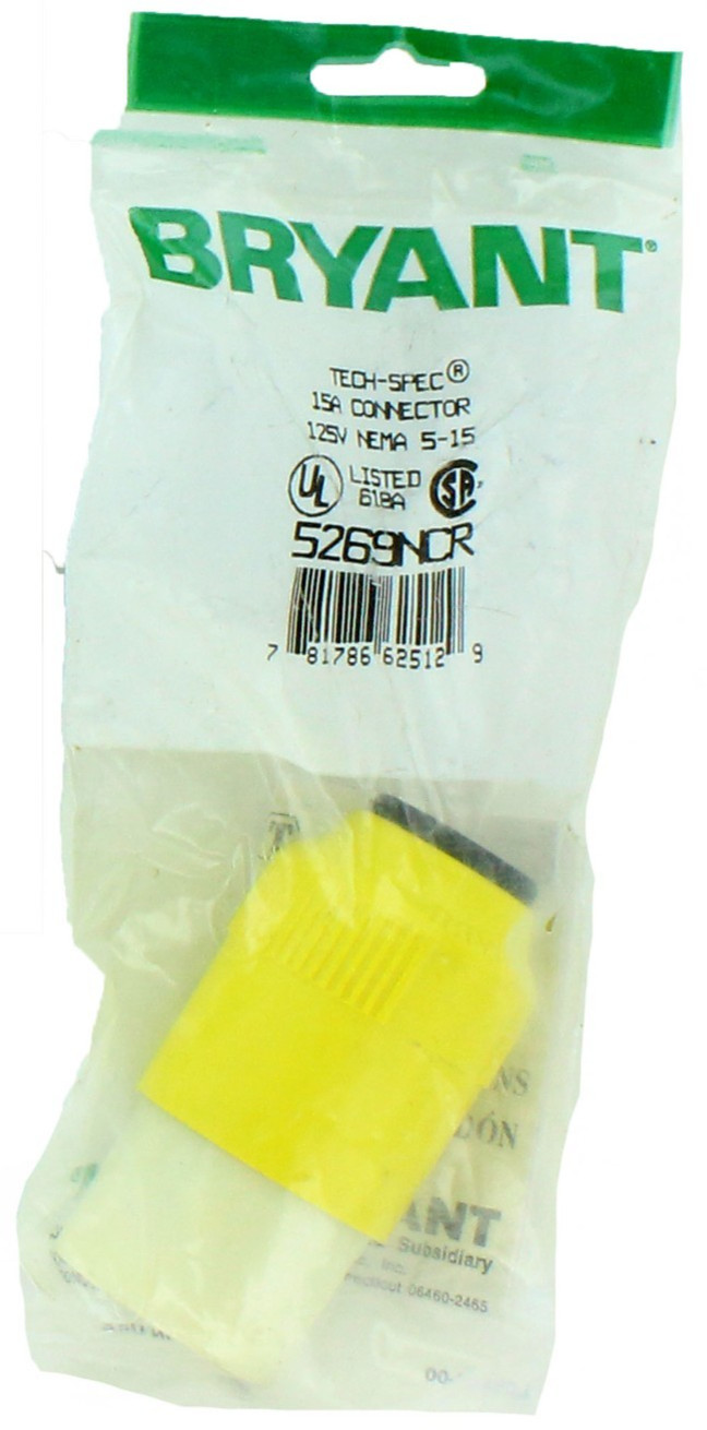 Bryant 5269NCR — Tech-Spec Industrial Grade Straight Blade Female Connector