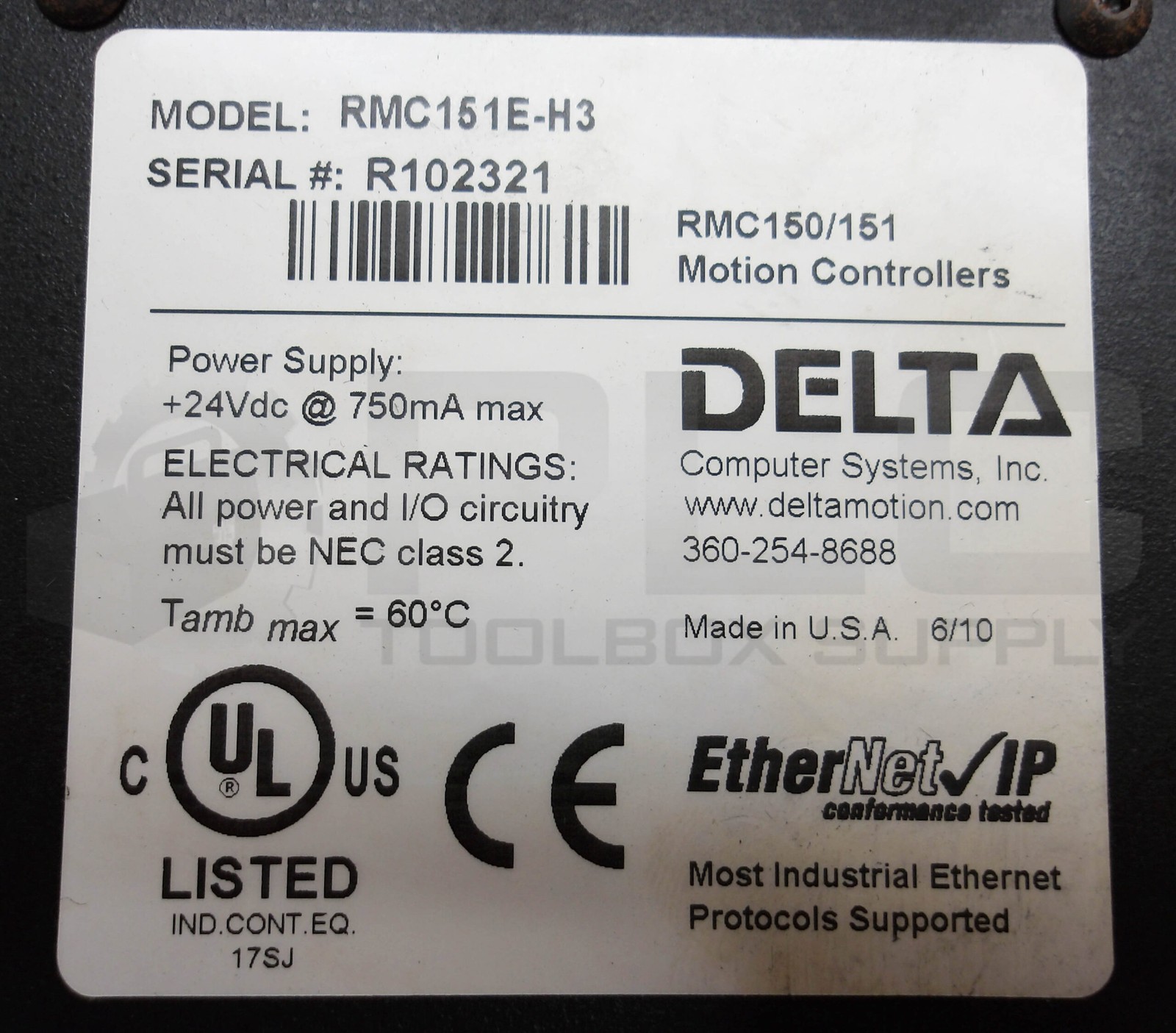 DELTA RMC151E-H3 MOTION CONTROLLER 24VDC 750MA