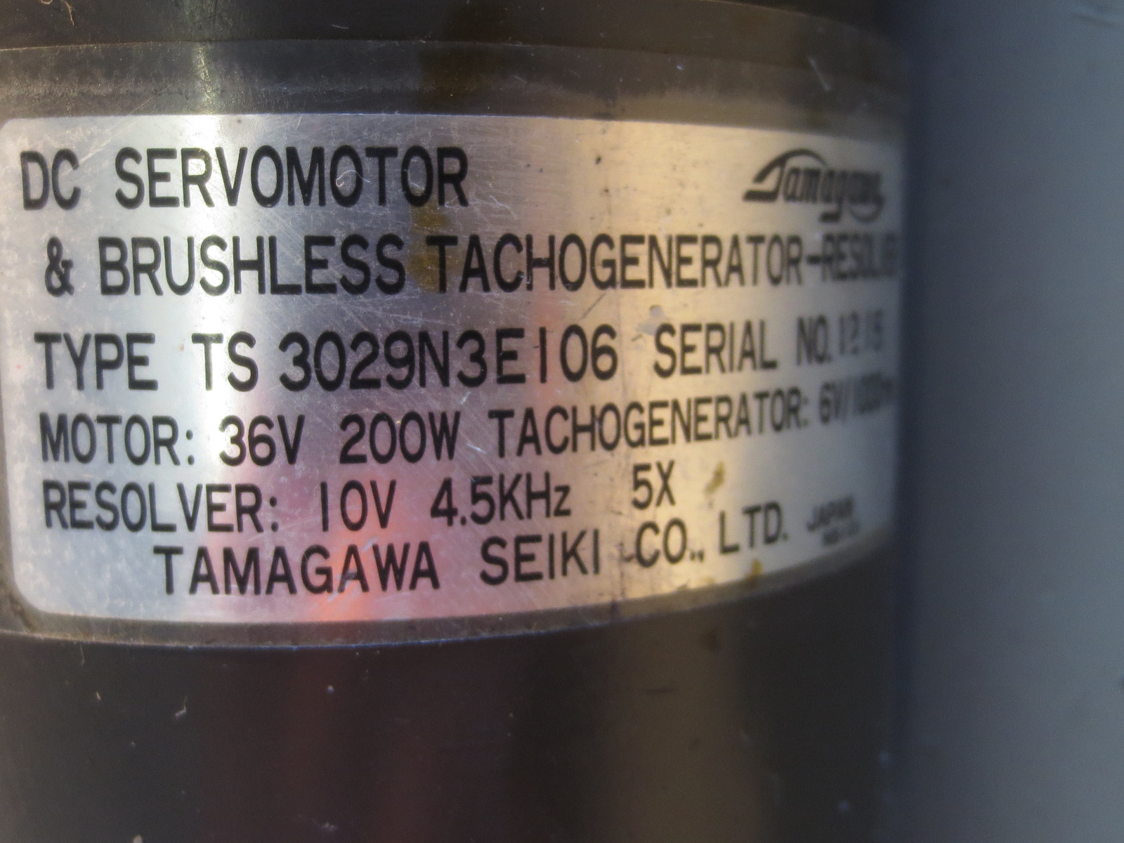 TAMAGAWA DC SERVO MOTOR TS 3029N3E106 TS3029N3E106 WARRANTY EACH 1