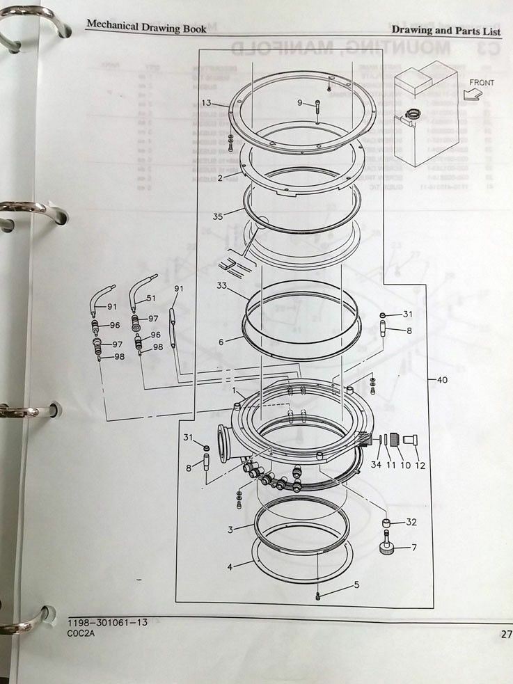 TEL Tokyo Electron 1187-131743-12, 2185-033126-12 Manifold Flange Plenum, Alpha8